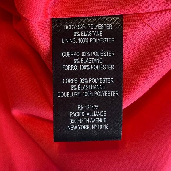 Tahari Red Crepe Knit Twist Halter Neck Cocktail Party Dress Women Sz 2 - Picture 10 of 12